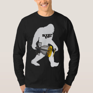 Disc Golf Spelen Bigfoot Met Stompzinnige Boom Quo T-shirt