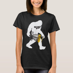 Disc Golf Spelen Bigfoot Met Stompzinnige Boom Quo T-shirt