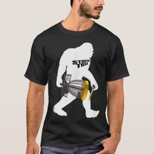 Disc Golf Spelen Bigfoot Met Stompzinnige Boom Quo T-shirt