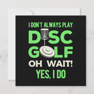 Disc Golf Speler Ik Speel Niet Altijd Disc Golf Feestdagenkaart