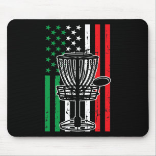 Disc Golf T Italië Vlag Usa Vlag Disc Golfer Disc Muismat