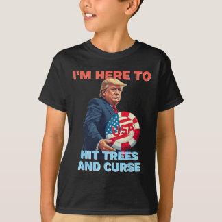 Disc Golf T-shirt Grappig Bomen Raken en Vervloeke