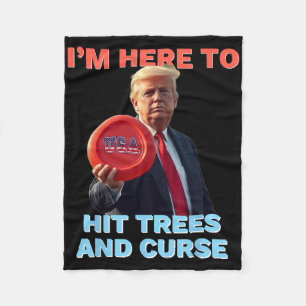 Disc Golf T-shirt Grappig Bomen Raken en Vervloeke Fleece Deken