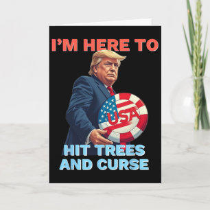 Disc Golf T-shirt Grappig Bomen Raken en Vervloeke Kaart