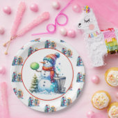 Disc Golf thema Kerstfeest Papieren Bordje (Feest)