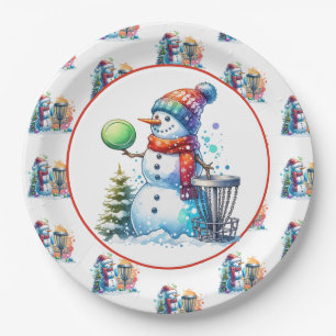 Disc Golf thema Kerstfeest Papieren Bordje