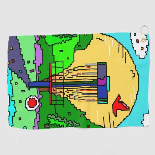 Disc Golf thema verjaardag Golfhanddoek (Horizontaal)