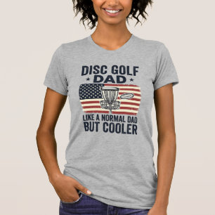 Disc Golf Vader Vintage Vlag Grappig Shirt Ontwerp