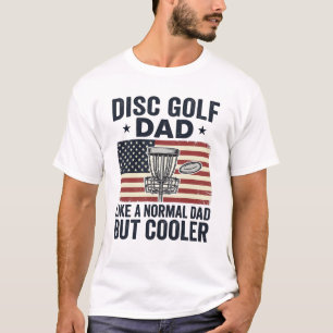 Disc Golf Vader Vintage Vlag Grappig Shirt Ontwerp