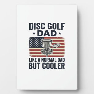 Disc Golf Vader Vintage Vlag Grappig Shirt Ontwerp Fotoplaat