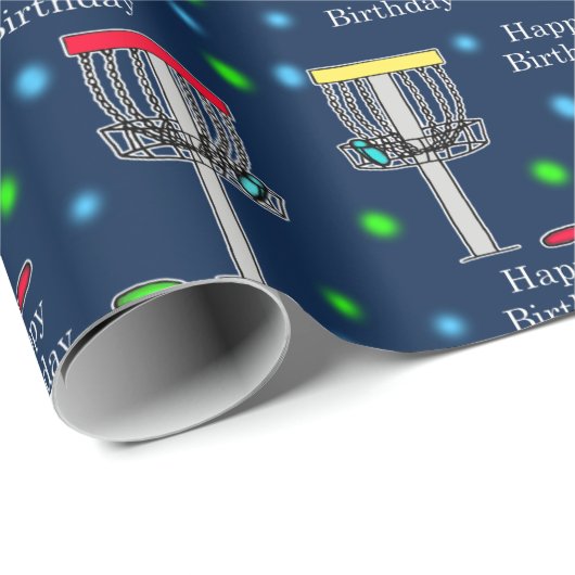 Disc Golf Verjaardag inpakpapier (Rol Hoek)