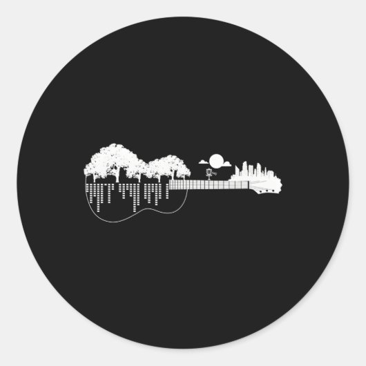 Disc Golf Vliegende Disc Golf Gitaar Ronde Sticker (Voorkant)