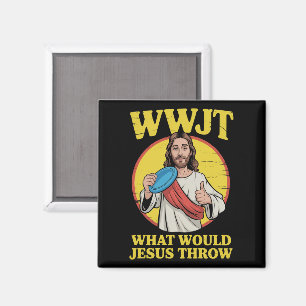 Disc Golf Wwjt Wat Zou Jezus Werpen Frisbee  Magneet