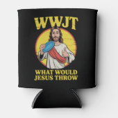 Disc Golf Wwjt What Would Jesus Throw Frisbee Blikjeskoeler (Voorkant)