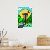 Disc Golfbaan Zomer Zonneschijn Poster (Keuken)