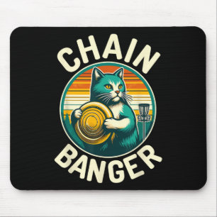 Disc Golfer Cat Chain Banger Disc Golf Speler Muismat