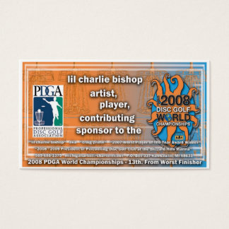 disc golfer Craig Prime's WORLDS 2008 debuut Visitekaartje