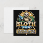 Disc Golfer Funny Sloth Disc Golf Player Golfer Kaart (Voorkant / Achterkant)
