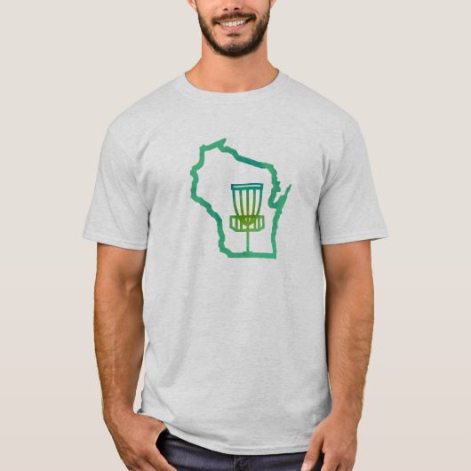 Disc Wisconsin - Frisbee Disk Golf t shirt (Voorkant)