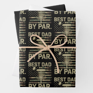 Discgolf Frisbee Beste Papa Par Camo VS vlag Golfe Inpakpapier Vel