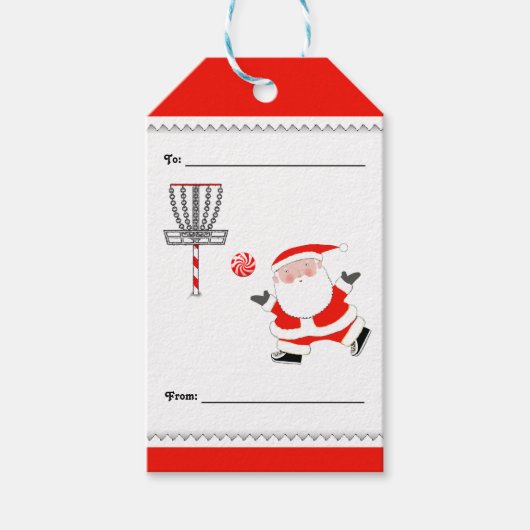 Discgolf Kerst Cadeaulabel (Voorkant)