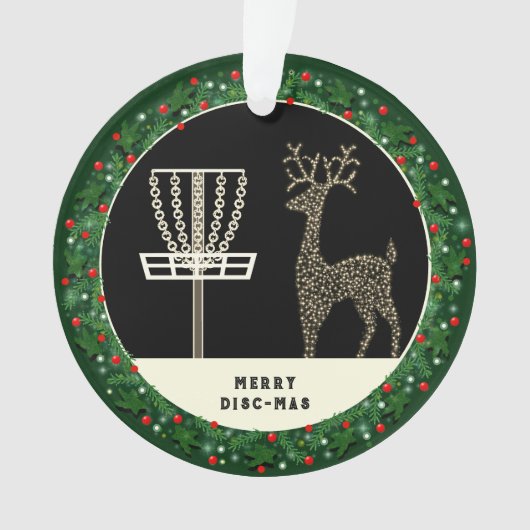 Discgolf Kerstcadeau Ornament (voorkant)