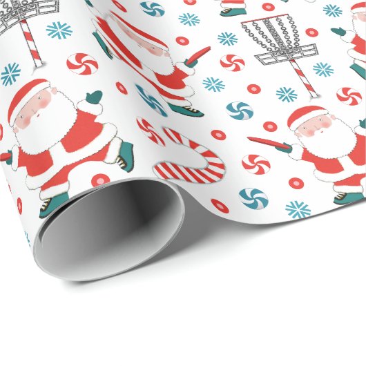 Discgolf Kerstmis Cadeaupapier (Rol Hoek)