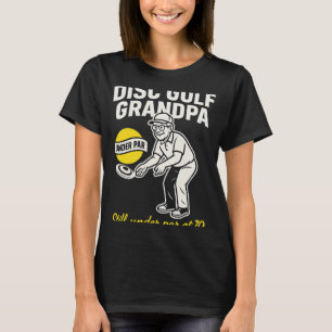 Discgolf-opa nog steeds onder par op 70 t-shirt