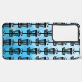 DiscGolf Pens Blue Samsung Galaxy Hoesje (Linkerkant)
