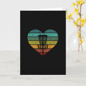 DiscGolf - Retro doelmandje Kaart (Gele Bloem)