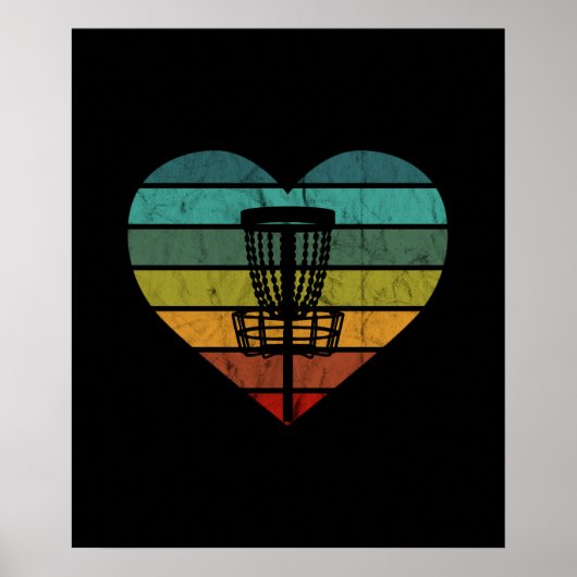 DiscGolf - Retro doelmandje Poster (Voorkant)