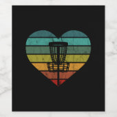 DiscGolf - Retro doelmandje Wijn Etiket (Enkel label)