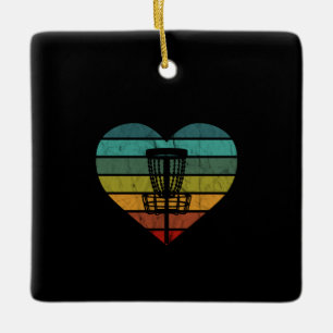 DiscGolf - Retro Vintage Doelmand Keramisch Ornament