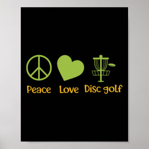 Discgolf Retro Vintage Mannen Vrouwen, Echte Vrede Poster
