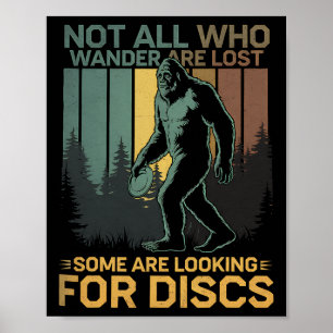 Discgolf Sasquatch Bigfoot-discgolfer Funny disc Poster