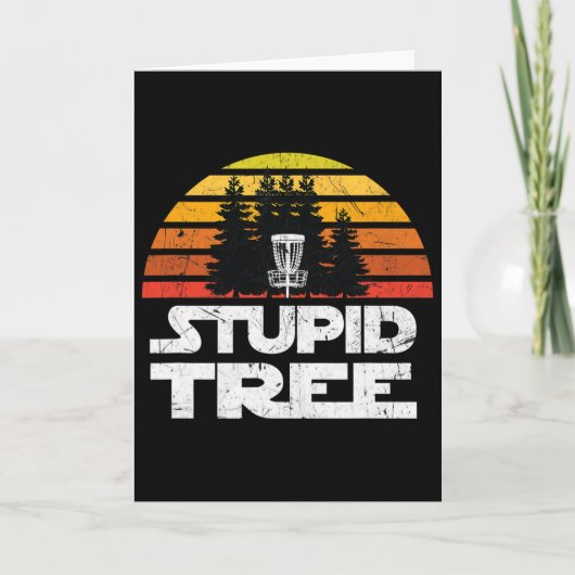 Discgolf-shirts voor mannen Stupid Tree Frisbee Go Kaart (Voorkant)