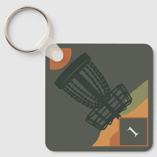 Discgolf taslabel sleutelhanger (Voorkant)