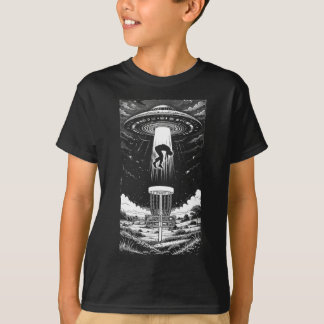 Discgolf-Ufo Grappige Vliegende Schotel Buitenaard T-shirt