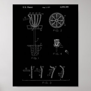 Discgolfmandje doel octrooi ontwerp - Frolf Poster