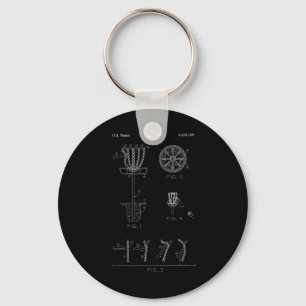 Discgolfmandje doel octrooi ontwerp - Frolf Sleutelhanger