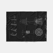 Discgolfmandje doel patent ontwerp - Frolf Fleece Deken (Voorkant (Horizontaal))