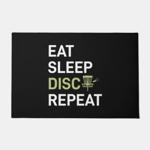 Discgolfspeler Eten Slapen Discgolf Herhalen Deurmat