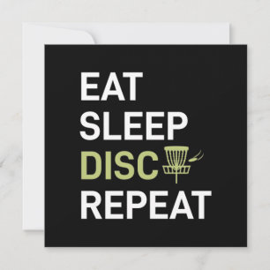 Discgolfspeler   Eten Slapen Discgolf Herhalen Feestdagenkaart