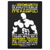 DISCIPLINE - Bodybuilding Workout Motivatie Klembord (Achterkant)