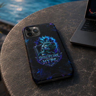 Discipline Boven Hype Bitcoin Blauwe Kwaststreek iPhone 11 Pro Hoesje