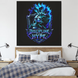 Discipline Boven Hype Bitcoin Crypto Mentaliteit O Canvas Afdruk