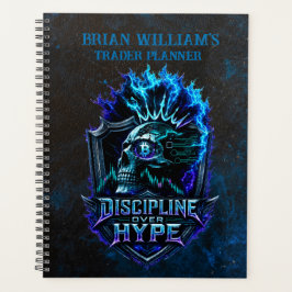 Discipline Boven Hype Blauwe Grunge Bitcoin Planner