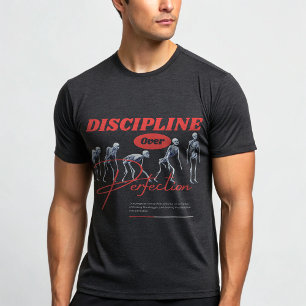 Discipline Boven Perfectie Gym T-Shirt   Streetwea