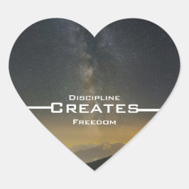 Discipline Creëert Vrijheid Hart Sticker