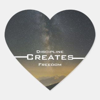 Discipline Creëert Vrijheid Hart Sticker